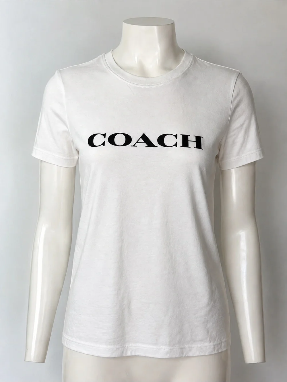 Coach White Tee with Black COACH Logo